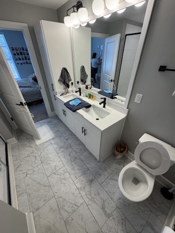 The same bathroom after a Coley Clean Co cleaning